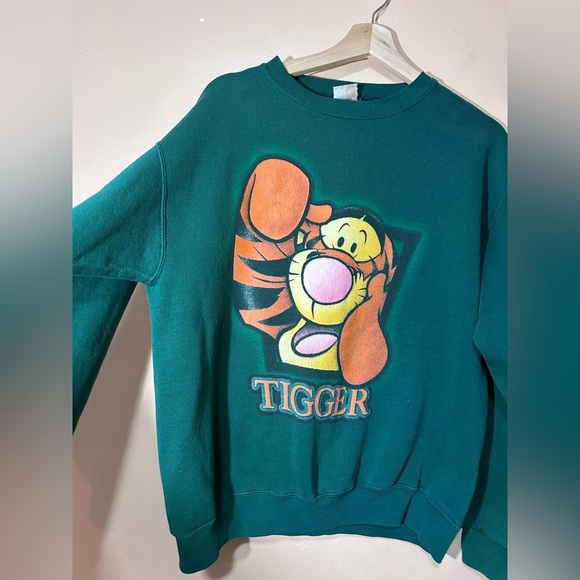 Vintage Disney Catalog Tigger Green Sweatshirt Size Medium MADE IN USA - Picture 4 of 9